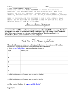 Jordan Last Gladiator WebQuest