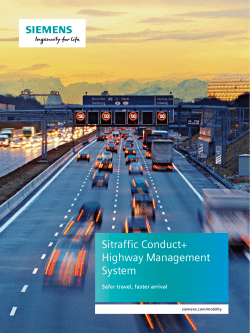 Sitraffic Conduct+ Highway Management System