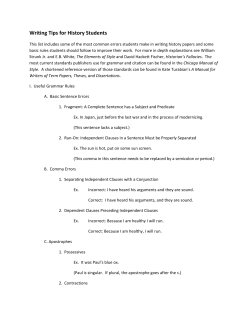 Writing Tips for History Students