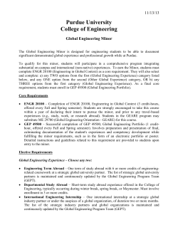 Global Engineering Studies minor