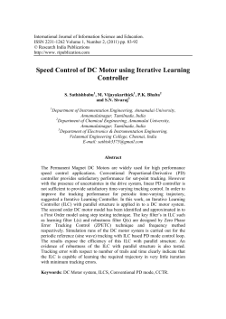 Speed Control of DC Motor using Iterative Learning Controller
