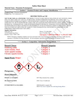 POTASSIUM PERMANGANATE - Hill Brothers Chemical Co.