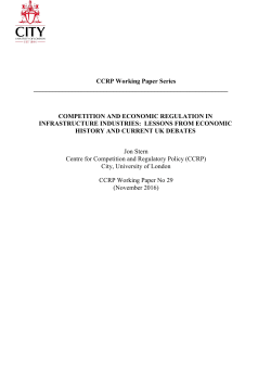 ECONOMIC REGULATION AND COMPETITION POLICY IN CORE