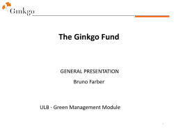 The Ginkgo Fund - T.Bauler / FrontPage