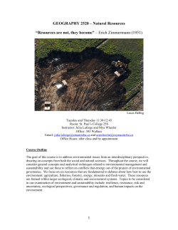 Geography of Natural Resources