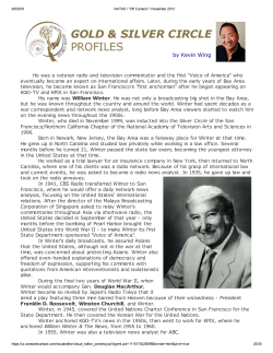 He was a veteran radio and television commentator and the first