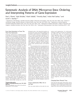 Systematic Analysis of DNA Microarray Data: Ordering and