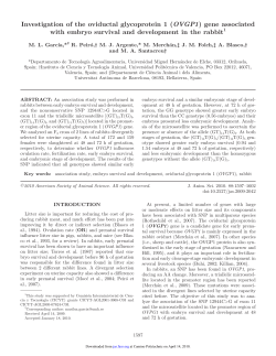 Investigation of the oviductal glycoprotein 1 (OVGP1) gene