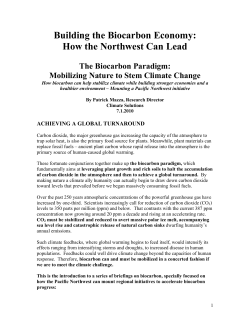 The Biocarbon Paradigm