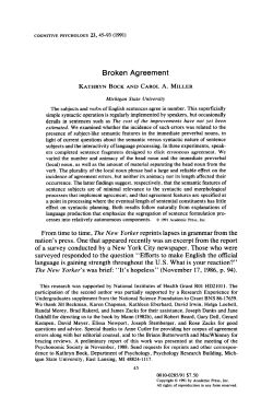 Broken Agreement - Dept. of Psychology (internal)