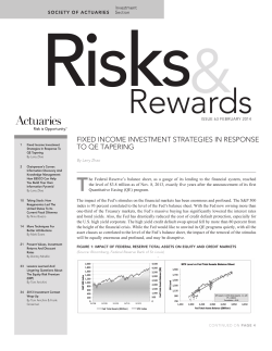 Issue 63, February - Society of Actuaries