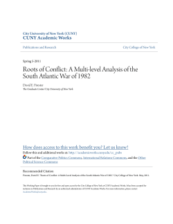 Roots of Conflict: A Multi-level Analysis of the South Atlantic War of