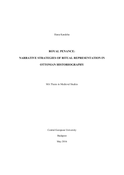 royal penance: narrative strategies of ritual representation in