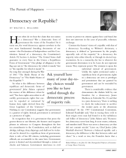 Democracy or Republic?