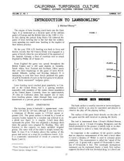 INTRODUCTION TO LAWNBOWLING"