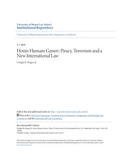 Piracy, Terrorism and a New International Law