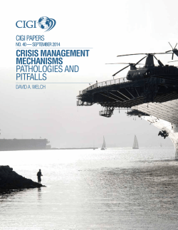 crisis management mechanisms pathologies and pitfalls