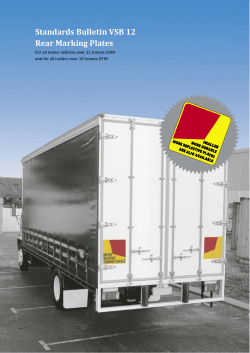 Rear marking plates - Department of Infrastructure and Regional