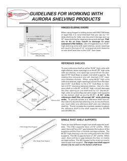 guidelines for working with aurora shelving