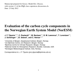 Evaluation of the carbon cycle components in the Norwegian