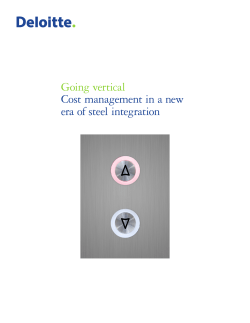 Going vertical Cost management in a new era of steel integration