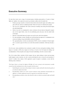 Executive Summary - Civil Aviation Safety Authority