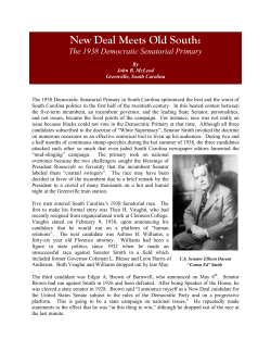 New Deal Meets Old South - Thomas Cooper Library