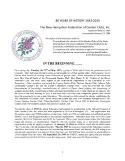 80 YEARS OF HISTORY 1933-2013 The New Hampshire