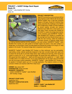 PROJECT > NJDOT Bridge Deck Repair Route 23