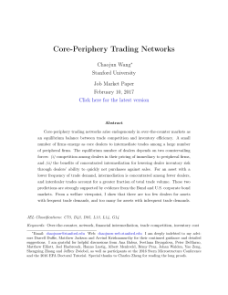 Core-Periphery Trading Networks