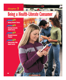 Chapter 3: Being a Health-Literate Consumer