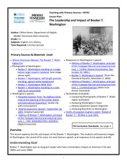 The Leadership and Impact of Booker T. Washington