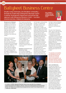 This meant any enterprise project in the area was seen as a great