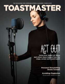March 2017 Issue - Toastmasters International
