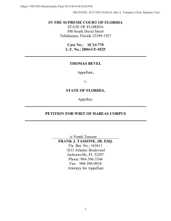 IN THE SUPREME COURT OF FLORIDA