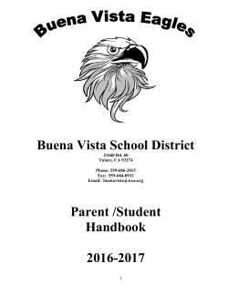 2016-2017 Handbook - Buena Vista Elementary School