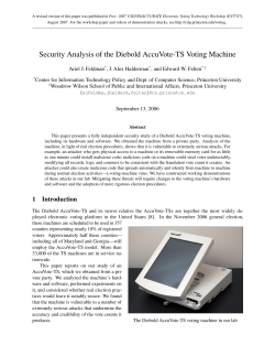 Security Analysis of the Diebold AccuVote