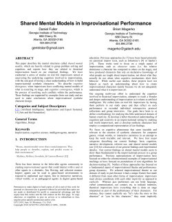 Shared Mental Models in Improvisational Performance