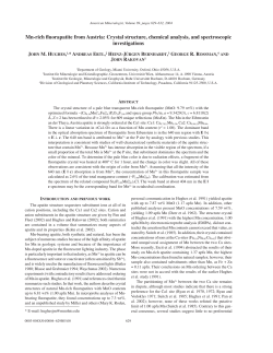 Mn rich &Aacute;uorapatite from Austria: Crystal structure, chemical