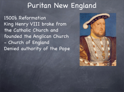 Puritan New England