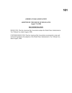 Model State Administrative Tax Tribunal Act