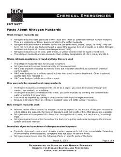 Facts About Nitrogen Mustards