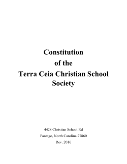 Constitution of the TCCS Society