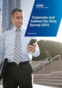 Corporate and Indirect Tax Rate Survey 2014
