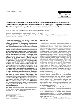 Comparative antibody response of five recombinant antigens in