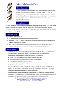 Oriole Scholarship Fund
