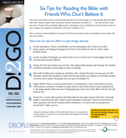 Six Tips for Reading the Bible with Friends Who Don`t Believe It