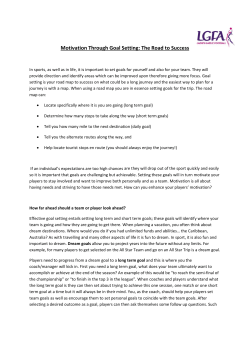 Goal Setting and Motivation