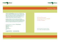 Socio-economic assessment of four MATF-funded