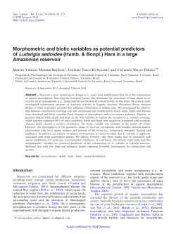 Morphometric and biotic variables as potential predictors of